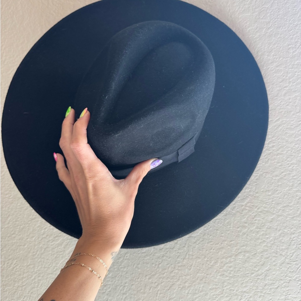 Lack Of Color Black Wide-Brim Hat